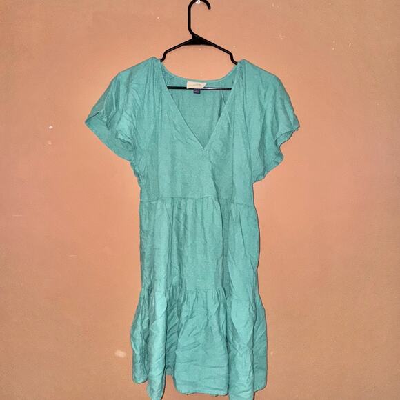 Universal Thread Linen Blend Green Dress - Size Small - Picture 3 of 7